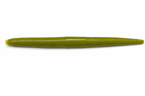 Pumpkinseed Green SugarBait Worm on white background.